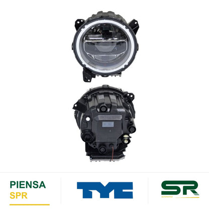 FARO IZQUIERDO CROMADO FILO LED JEEP WRANGLER 2018-2023 S 723DP TYC