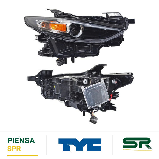 FARO DERECHO CON LUPA NEGRO LED MAZDA 3 2019-2025 I SPORT / I SPORT MHEV S 723M TYC