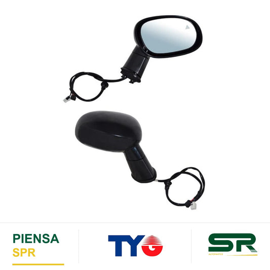 ESPEJO DERECHO 7 PINES CON SENSOR DE PUNTO CIEGO CON DESEMPAÑANTE PARA PINTAR ELÉCTRICO DODGE CHALLENGER 2015-2022 TYG