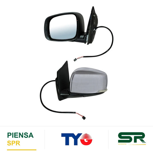 ESPEJO IZQUIERDO 7 PINES CON DESEMPAÑANTE CON DIRECCIONAL ELÉCTRICO CROMADO DODGE CARAVAN / TOWN & COUNTRY 2008-2020 TYG
