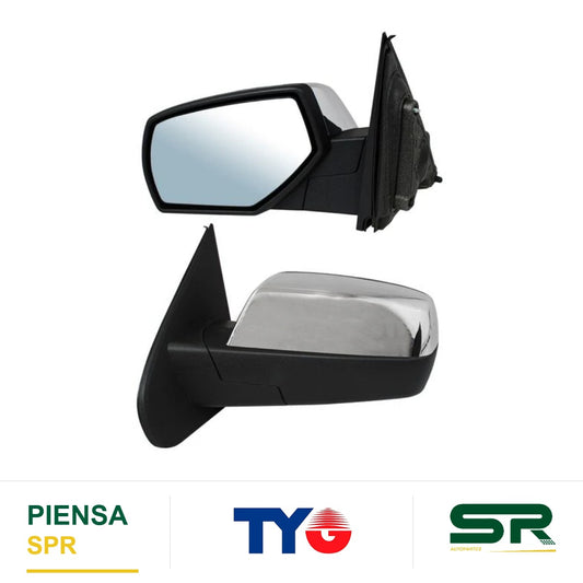 ESPEJO IZQUIERDO CROMADO CHEVROLET PICKUP / SIERRA 2014-2018 S / CONT CCC3 TYG