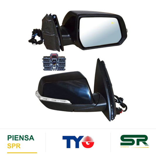 ESPEJO DERECHO 7 PINES CON DESEMPAÑANTE CON DIRECCIONAL PARA PINTAR ELÉCTRICO GMC ACADIA 2020-2023 C / SENSOR PUNTO CIEGO TYG