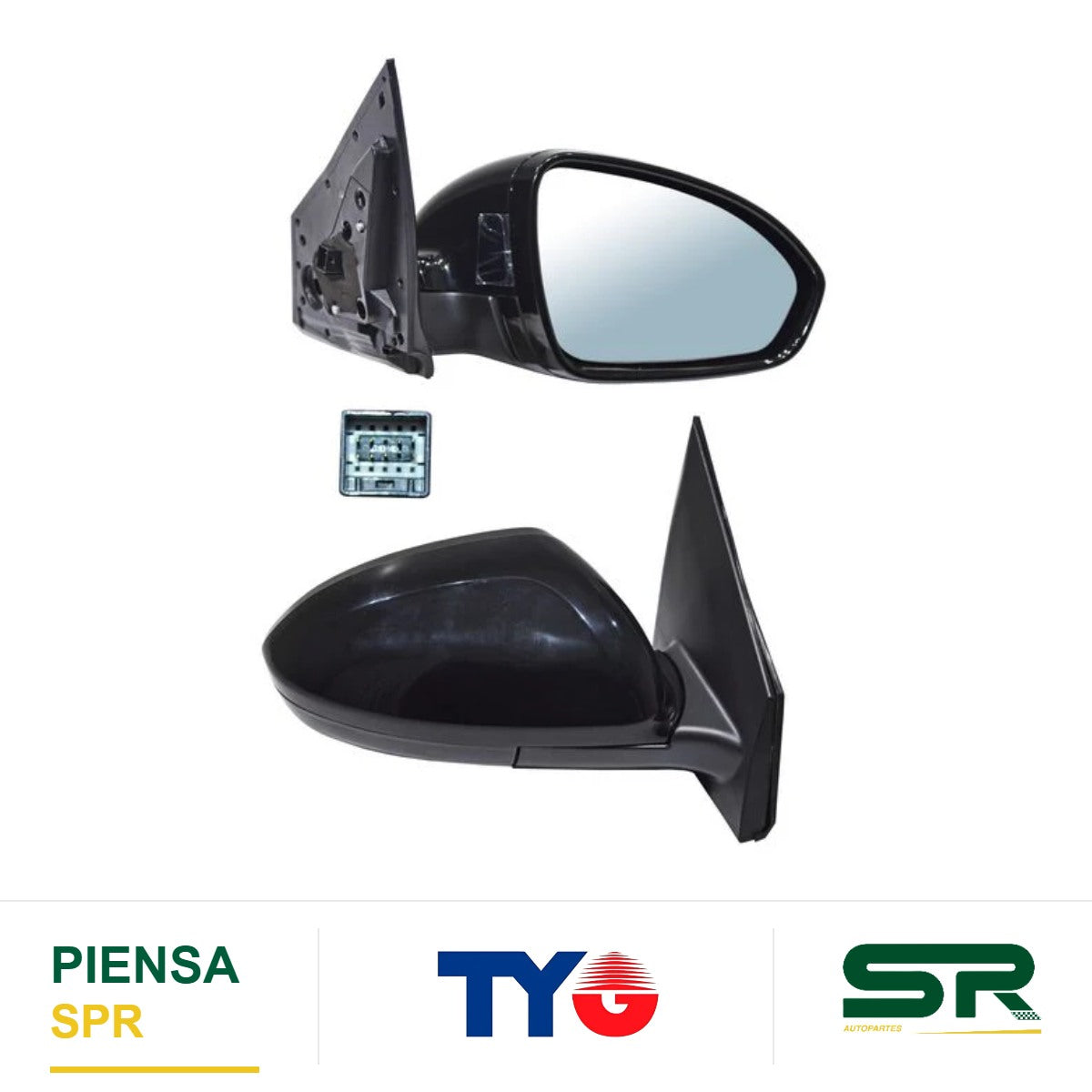 ESPEJO DERECHO RS ELÉCTRICO PARA PINTAR 8 PINES RS CHEVROLET CAVALIER 2022-2024 TYG