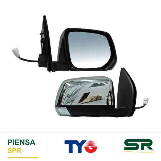 ESPEJO DERECHO 6 PINES CON DIRECCIONAL ELÉCTRICO ABATIBLE CROMADO CHEVROLET COLORADO 2013-2015 TYG