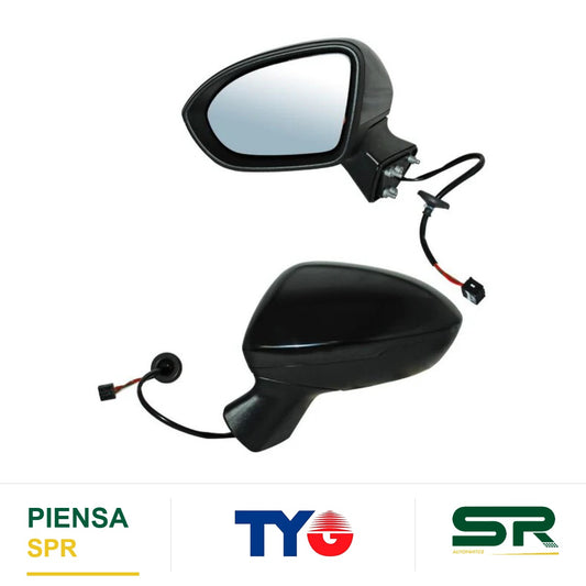 ESPEJO IZQUIERDO 5 PINES CON DESEMPAÑANTE PARA PINTAR ELÉCTRICO CHEVROLET CRUZE 2017-2019 CCC3.9.03 TYG