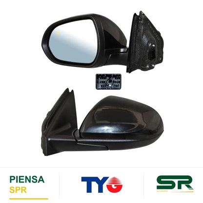 ESPEJO IZQUIERDO ELÉCTRICO PARA PINTAR CON SENSOR PUNTO CIEGO CON DESEMPAÑANTE 6 PINES CHEVROLET ENCORE 2020-2022 TYG