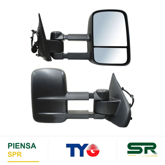 ESPEJO DERECHO 5 PINES CON DESEMPAÑANTE ELÉCTRICO CHEVROLET PICKUP / SIERRA 2014-2018 TELESCOPICO POROSO 2500 HD / 3500 CCCC3 TYG