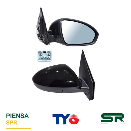 ESPEJO DERECHO 5 PINES PARA PINTAR ELÉCTRICO CHEVROLET CAVALIER 2022-2024 TYG