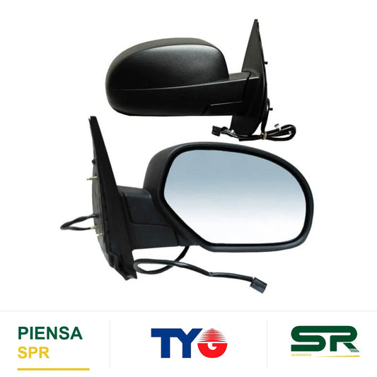 ESPEJO DERECHO 5 PINES CON DESEMPAÑANTE ELÉCTRICO NEGRO CHEVROLET PICKUP 2007-2013 / SUBURBAN 2006-2010 POROSO TYG