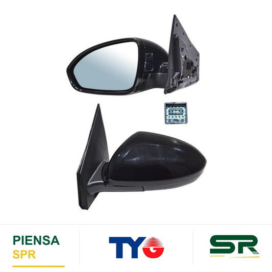 ESPEJO IZQUIERDO 8 PINES PARA PINTAR ELÉCTRICO CHEVROLET CAVALIER 2022-2024 RS TYG