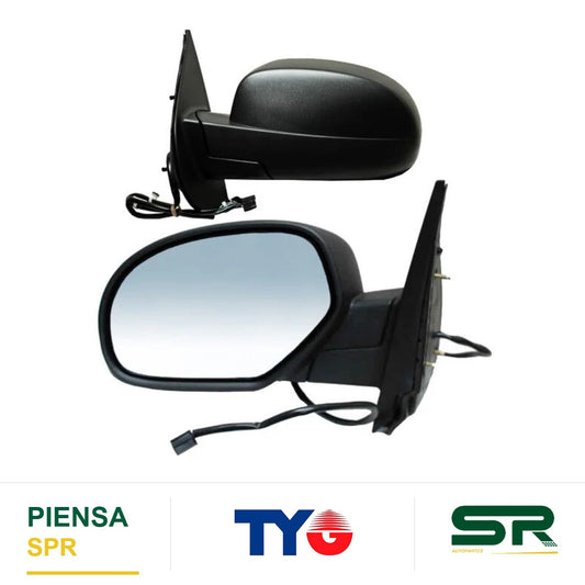 ESPEJO IZQUIERDO 5 PINES CON DESEMPAÑANTE ELÉCTRICO NEGRO CHEVROLET PICKUP 2007-2013 / SUBURBAN 2006-2010 POROSO TYG