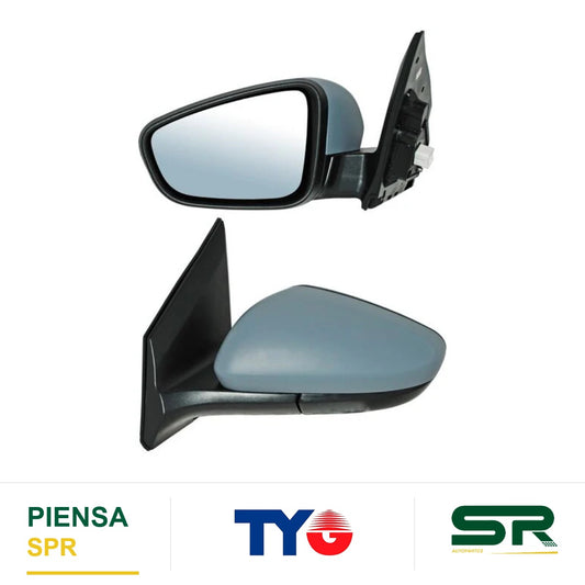 ESPEJO IZQUIERDO 5 PINES CON DESEMPAÑANTE PARA PINTAR ELÉCTRICO CHEVROLET AVEO 2018-2023 28610 TYG