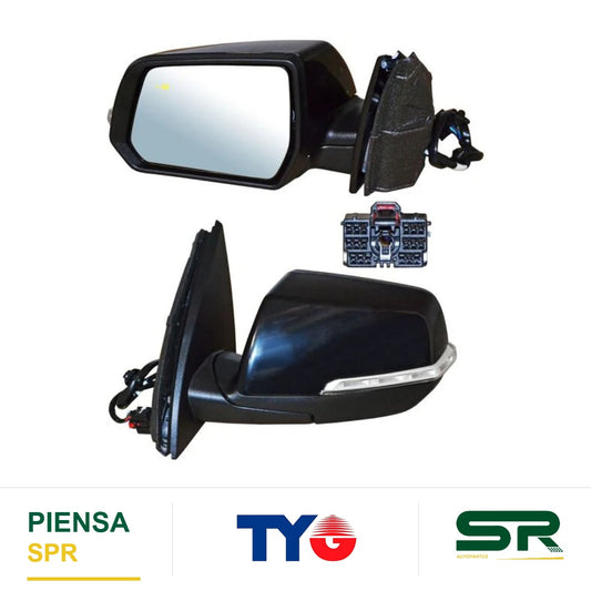 ESPEJO IZQUIERDO 7 PINES CON DESEMPAÑANTE CON DIRECCIONAL PARA PINTAR ELÉCTRICO GMC ACADIA 2020-2023 C / SENSOR PUNTO CIEGO TYG
