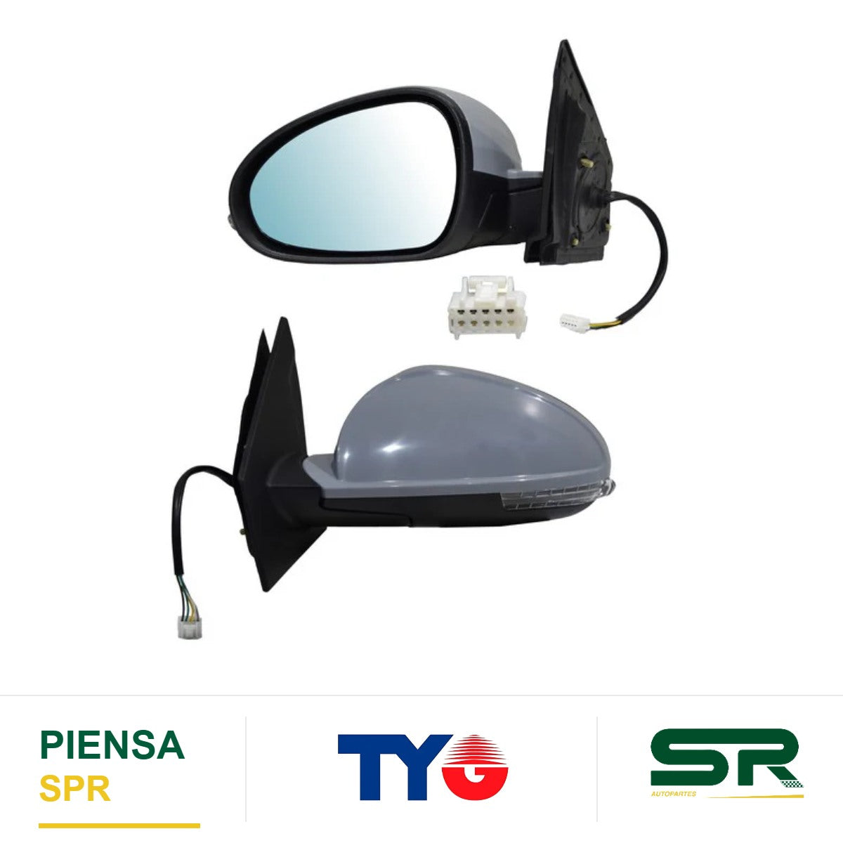 ESPEJO IZQUIERDO ELÉCTRICO PARA PINTAR CON DIRECCIONAL 5 PINES SUC1JUN02 CHIREY TIGGO 2 PRO 2023-2025 TYG