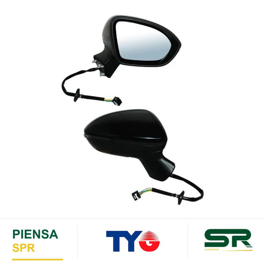 ESPEJO DERECHO 7 PINES CON DESEMPAÑANTE CON DIRECCIONAL PARA PINTAR ELÉCTRICO CHEVROLET CRUZE 2017-2019 CCC3 TYG
