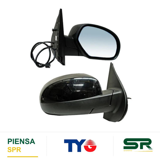 ESPEJO DERECHO 5 PINES ELÉCTRICO NEGRO CHEVROLET PICKUP / TAHOE / YUKON 2007-2014 / SUBURBAN 2006-2010 LISO TYG