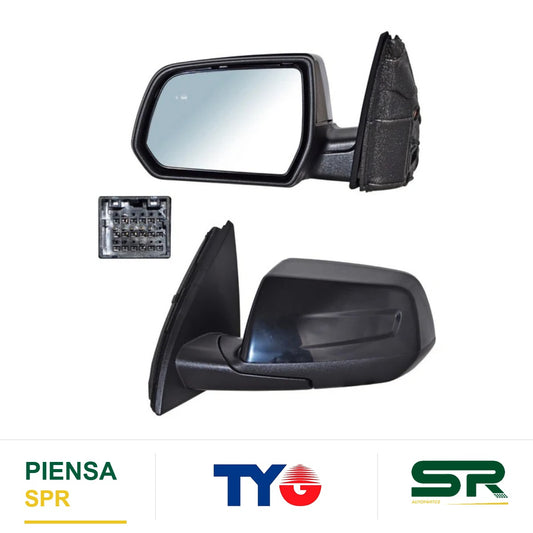 ESPEJO IZQUIERDO 7 PINES CON SENSOR DE PUNTO CIEGO CON DESEMPAÑANTE PARA PINTAR GMC ACADIA / DENALLI 2017-2020ELECT TYG