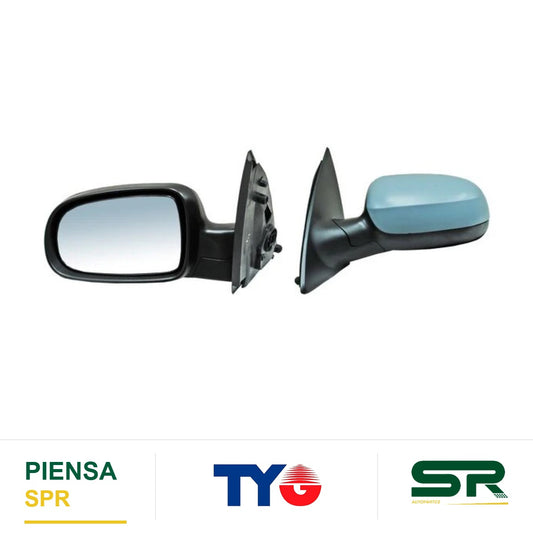 ESPEJO IZQUIERDO 5 PINES CON DESEMPAÑANTE PARA PINTAR ELÉCTRICO CHEVROLET CORSA 2002-2008 / TORNADO 2004-2011 ODC30 TYG