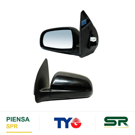 ESPEJO IZQUIERDO 5 PINES CON DESEMPAÑANTE PARA PINTAR ELÉCTRICO CHEVROLET AVEO 2008-2017 LS / LT TYG