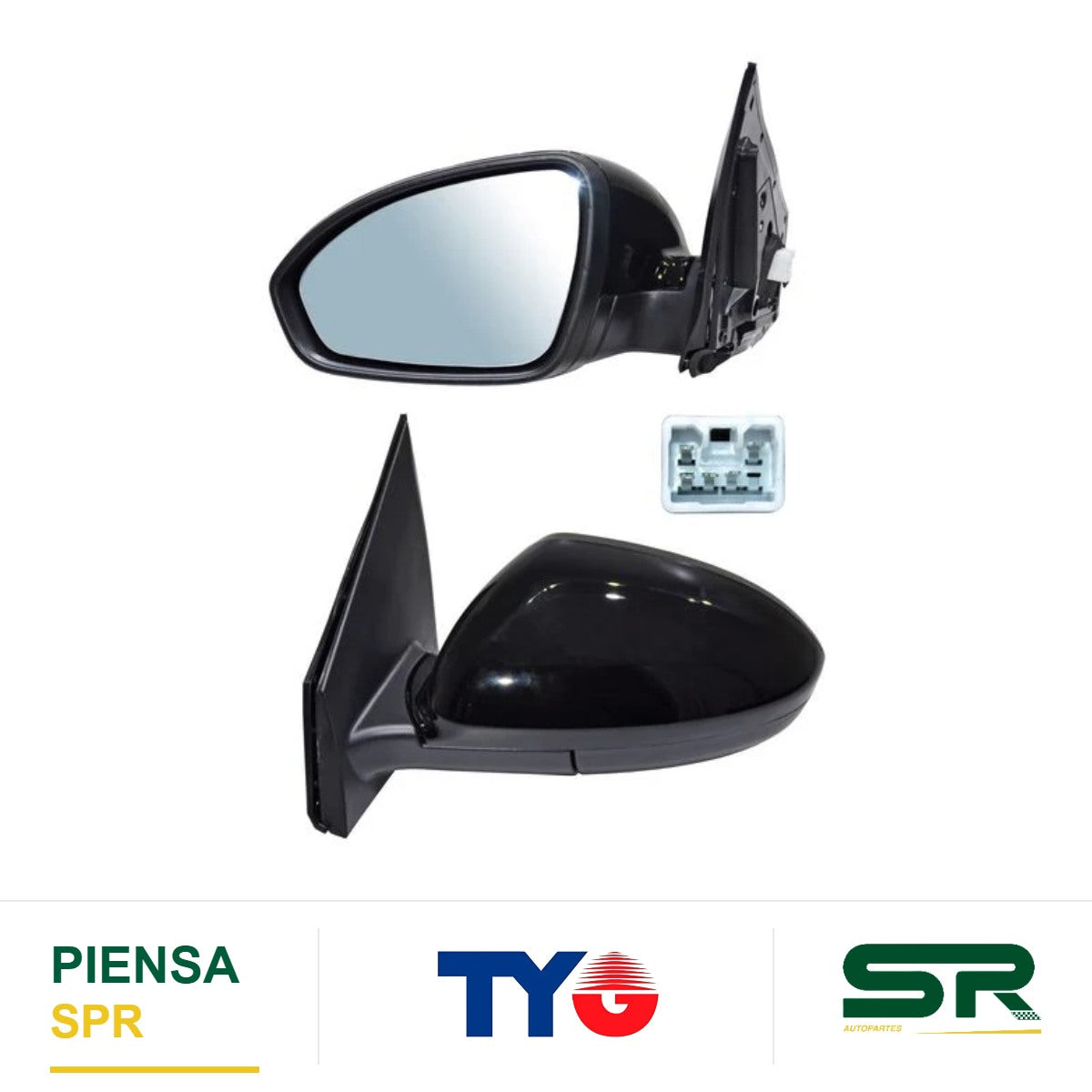 ESPEJO IZQUIERDO ELÉCTRICO PARA PINTAR 5 PINES 892 CHEVROLET CAVALIER 2022-2024 TYG