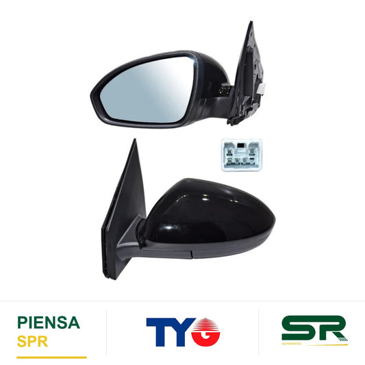 ESPEJO IZQUIERDO 5 PINES PARA PINTAR ELÉCTRICO CHEVROLET CAVALIER 2022-2024 TYG