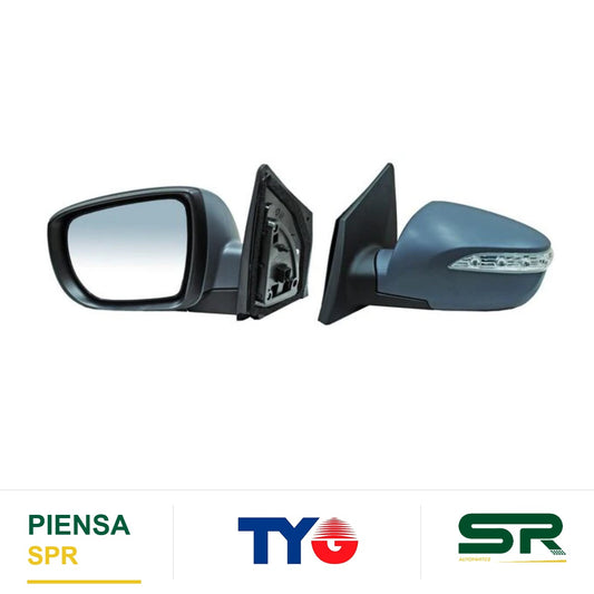ESPEJO IZQUIERDO 5 PINES CON DESEMPAÑANTE CON DIRECCIONAL PARA PINTAR ELÉCTRICO HYUNDAI IX35 2014-2015 TYG