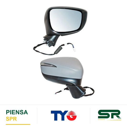 ESPEJO DERECHO CON DESEMPAÑANTE CON DIRECCIONAL AUTOABATIBLE PARA PINTAR ELÉCTRICO MAZDA CX3 2016-2025 8 PNES TYG