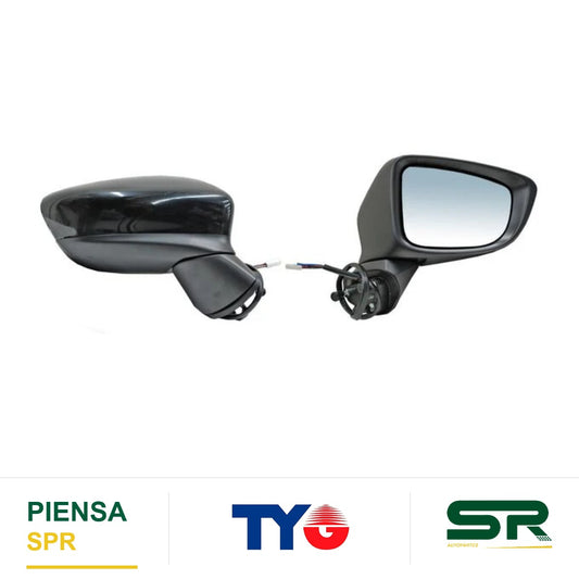 ESPEJO DERECHO 6 PINES CON DESEMPAÑANTE CON DIRECCIONAL PARA PINTAR ELÉCTRICO MAZDA 6 2014-2018 TYG