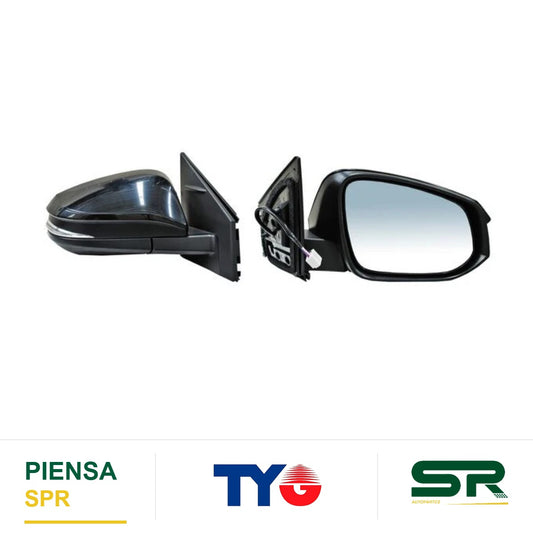 ESPEJO DERECHO 7 PINES CON DESEMPAÑANTE CON DIRECCIONAL PARA PINTAR ELÉCTRICO TOYOTA RAV4 2013-2018 TYG