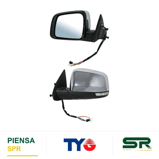 ESPEJO IZQUIERDO 11 PINES CON DESEMPAÑANTE CON DIRECCIONAL ELÉCTRICO CROMADO DODGE DURANGO 2011-2020 C / MEM TYG