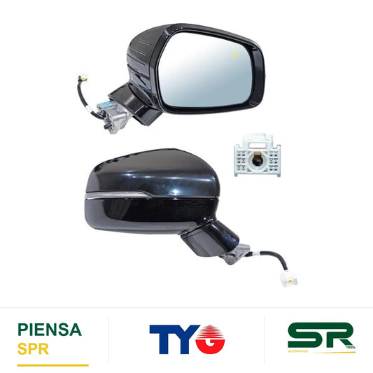 ESPEJO DERECHO 8 PINES CON DESEMPAÑANTE CON DIRECCIONAL PARA PINTAR ELÉCTRICO KIA SORENTO 2021-2025 C / SENSOR PUNTO CIEGO TYG