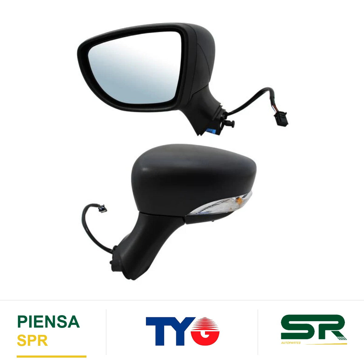 ESPEJO IZQUIERDO ELÉCTRICO POROSO CON DIRECCIONAL CON DESEMPAÑANTE 7 PINES RENAULT CLIO RS 2015-2017 TYG