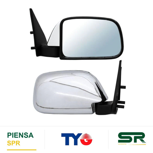 ESPEJO DERECHO CROMADO AS TOYOTA PICKUP 1989-1995 S / CONT 4WD SR5 / DLX / B E TYG