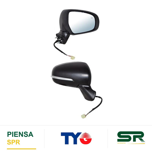 ESPEJO DERECHO 6 PINES CON DESEMPAÑANTE CON DIRECCIONAL PARA PINTAR ELÉCTRICO SUZUKI SCROSS 2013-2020 TYG