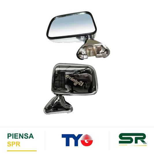 ESPEJO IZQUIERDO CROMADO TOYOTA PICKUP 1989-1995 S / CONT TYG
