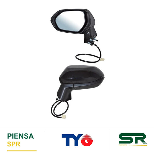ESPEJO IZQUIERDO 5 PINES CON DESEMPAÑANTE PARA PINTAR ELÉCTRICO TOYOTA COROLLA 2020-2025 TYG