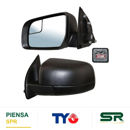 ESPEJO IZQUIERDO 3 PINES ELÉCTRICO FORD RANGER 2017-2021 POROSO C / PUNTO CIEGO TYG