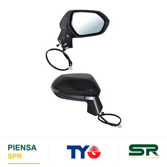 ESPEJO DERECHO 6 PINES CON DESEMPAÑANTE CON DIRECCIONAL PARA PINTAR ELÉCTRICO TOYOTA COROLLA 2020-2025 TYG