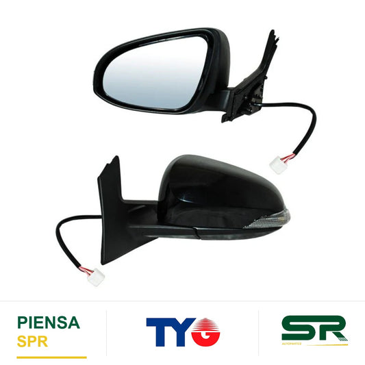 ESPEJO IZQUIERDO 6 PINES CON DESEMPAÑANTE CON DIRECCIONAL PARA PINTAR ELÉCTRICO TOYOTA PRIUS C 2018-2019 / USA 2012-2019 TYG