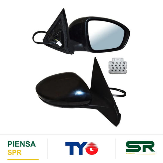 ESPEJO DERECHO 7 PINES CON DIRECCIONAL PARA PINTAR ELÉCTRICO NISSAN SENTRA 2021-2025 28710 TYG