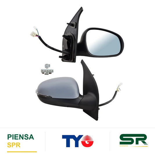 ESPEJO DERECHO 7 PINES CON DESEMPAÑANTE CON DIRECCIONAL PARA PINTAR ELÉCTRICO FIAT MOBI 2017-2024 C / MEM TYG