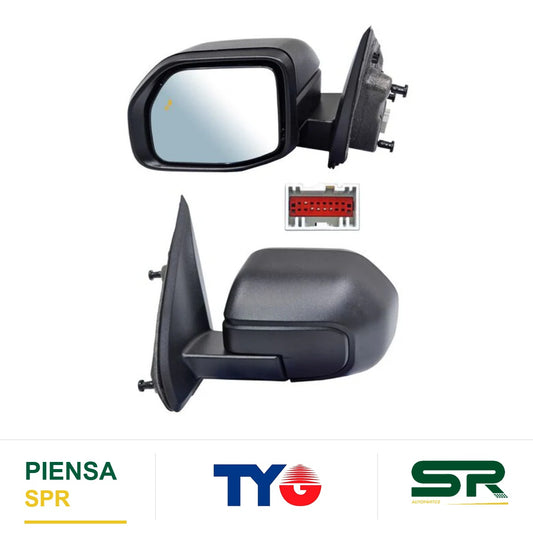 ESPEJO IZQUIERDO 5 PINES FORD MAVERICK 2022-2023 ELECCT POROSO C / SENSOR PUNTO CIEGO TYG