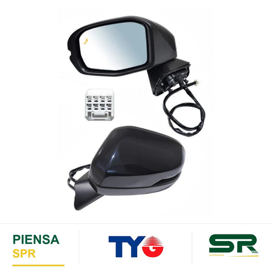 ESPEJO IZQUIERDO 8 PINES CON DESEMPAÑANTE CON DIRECCIONAL PARA PINTAR ELÉCTRICO HONDA HRV 2023-2025 C / SENSOR PUNTO CIEGO TYG