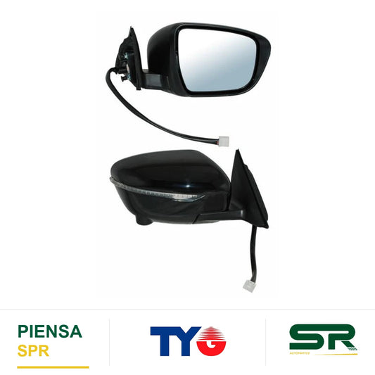 ESPEJO DERECHO 11 PINES CON DESEMPAÑANTE CON DIRECCIONAL PARA PINTAR ELÉCTRICO NISSAN XTRAIL 2015-2022 C / CAMARA TYG