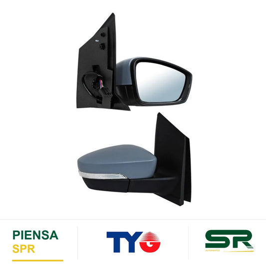 ESPEJO DERECHO 5 PINES CON DIRECCIONAL PARA PINTAR ELÉCTRICO VOLKSWAGEN CROSSFOX 2010-2017 TYG