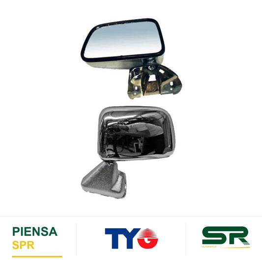 ESPEJO IZQUIERDO CROMADO TOYOTA PICKUP 1984-1988 S / CONT TYG