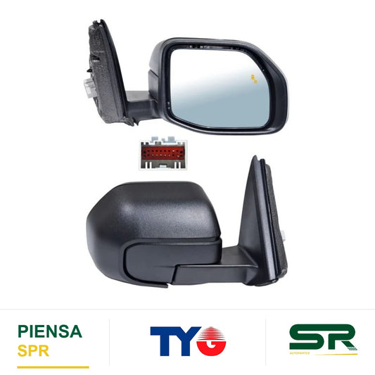 ESPEJO DERECHO ELÉCTRICO 5 PINES CON DESEMPAÑANTE TEXTURIZADO CON SENSOR DE PUNTO CIEGO FORD BRONCO 2021-2025 TYG