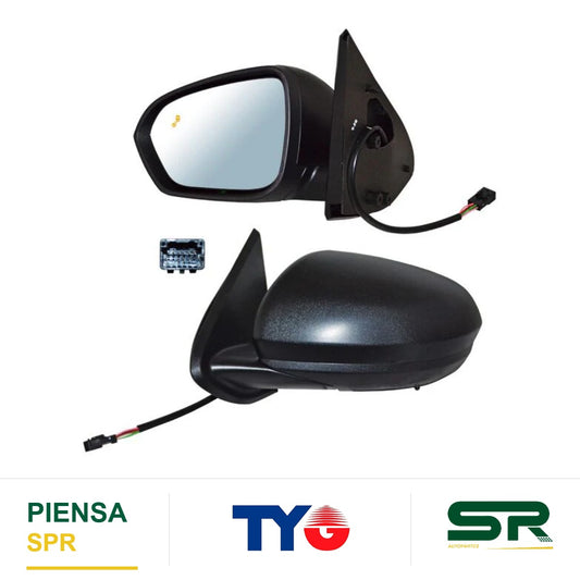 ESPEJO IZQUIERDO 9 PINES CON DESEMPAÑANTE ELÉCTRICO RENAULT DUSTER 2021-2025 POROSO TYG