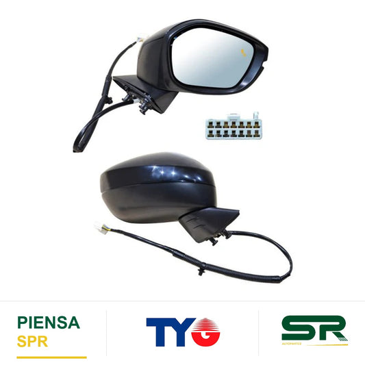 ESPEJO DERECHO 7 PINES CON DESEMPAÑANTE PARA PINTAR ELÉCTRICO HONDA CIVIC 2022-2024 C / SENSOR PUNTO CIEGO TYG