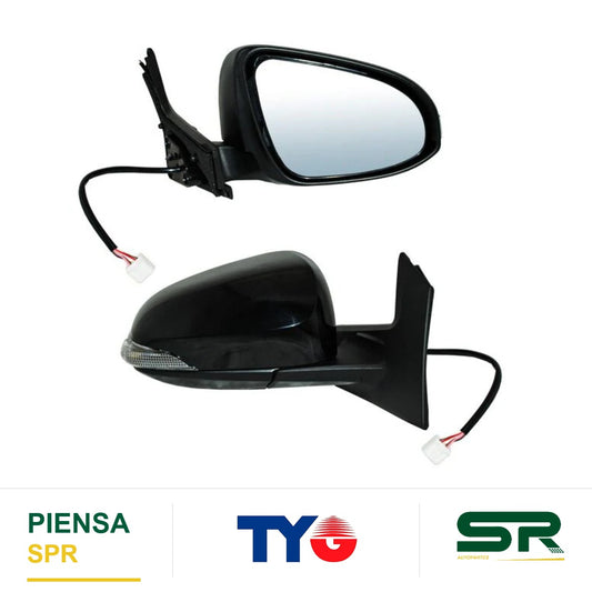 ESPEJO DERECHO 6 PINES CON DESEMPAÑANTE CON DIRECCIONAL PARA PINTAR ELÉCTRICO TOYOTA PRIUS C 2018-2019 / USA 2012-2019 TYG
